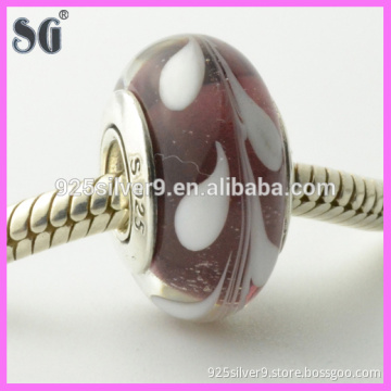 Alibaba china supplier 2016 new products fashion jewelry wholesale leaves pattern china glass bead